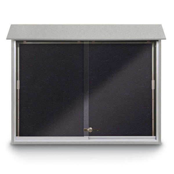 Outdoor Enclosed Combo Board, 72"x36", Bronze Frame/Burgundy & Cloud